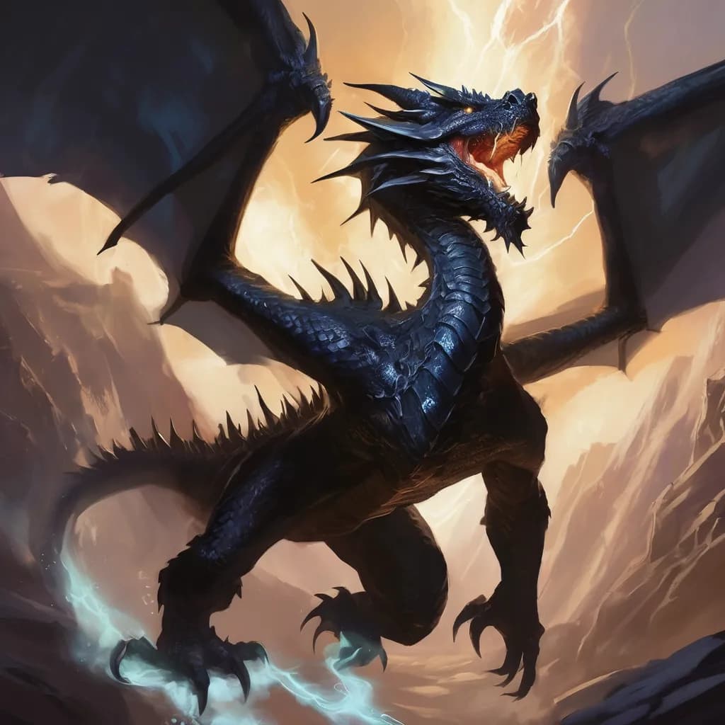 Les Dragons Noirs dans Dungeons & Dragons : Noms et Lore